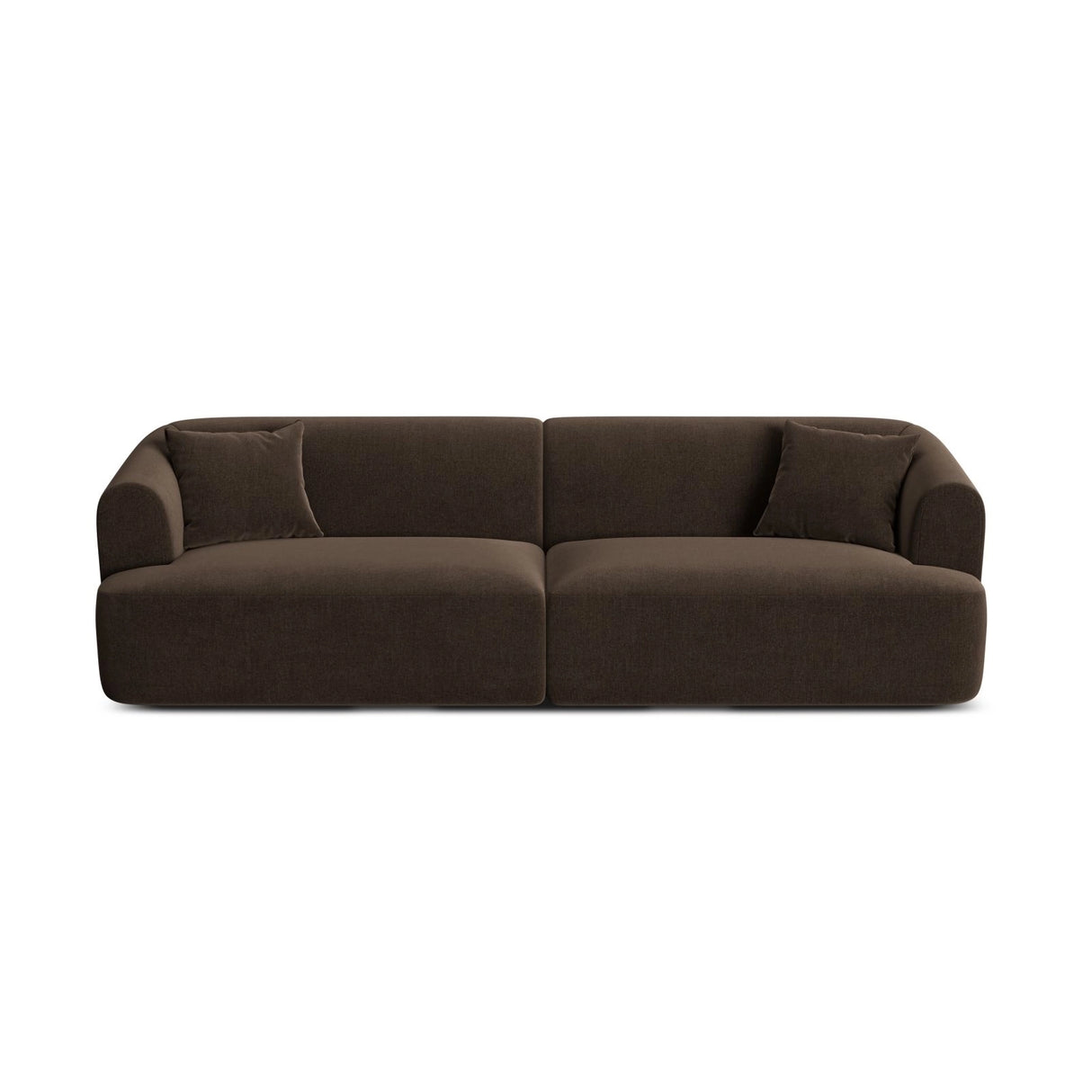 Campi 4-Sitzer Sofa aus Samt in Schokolade (Vogue 6), 255x90x70 cm von Cosmopolitan Design – Bild 1