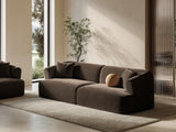 Campi 4-Sitzer Sofa aus Samt in Schokolade (Vogue 6), 255x90x70 cm von Cosmopolitan Design – Bild 2