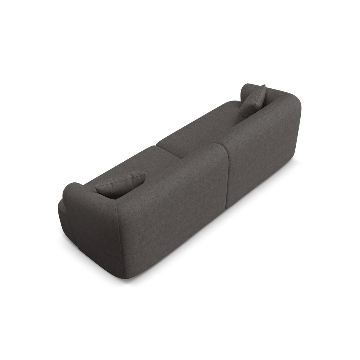 Campi 4-Sitzer Sofa aus Strukturierter Stoff in Grau (Moly 85), 255x90x70 cm von Cosmopolitan Design – Bild 6