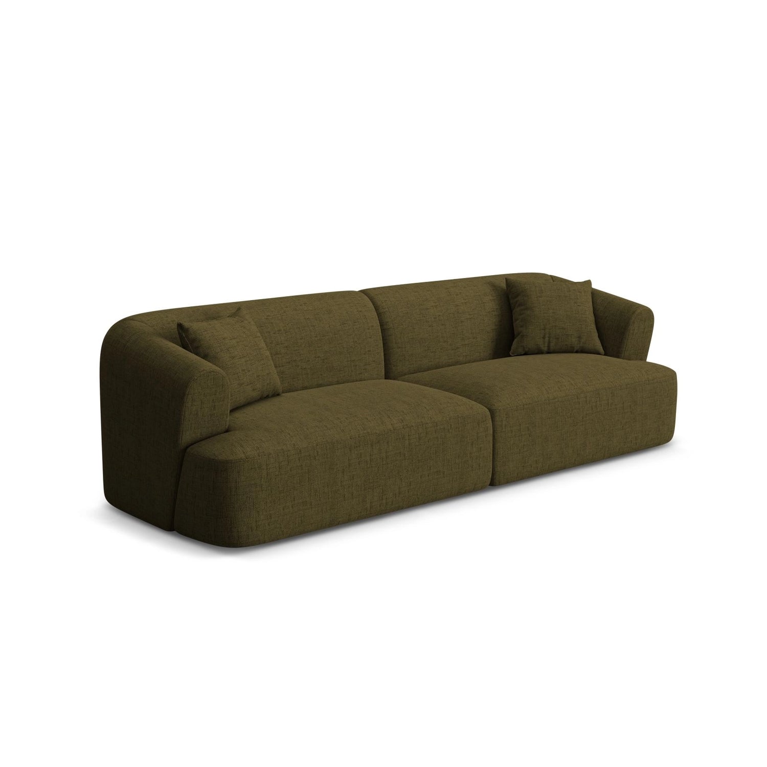 Campi 4-Sitzer Sofa aus Strukturierter Stoff in Grün (Moly 38), 255x90x70 cm von Cosmopolitan Design – Bild 4