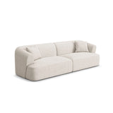 Campi 4-Sitzer Sofa aus Strukturierter Stoff in Hellbeige (Moly 02), 255x90x70 cm von Cosmopolitan Design – Bild 4