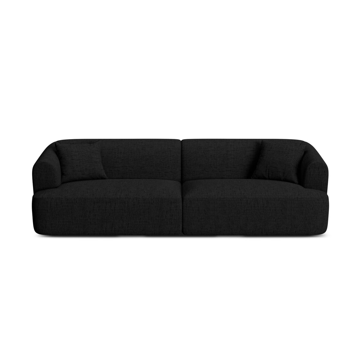 Campi 4-Sitzer Sofa aus Strukturierter Stoff in Schwarz (Moly 99), 255x90x70 cm von Cosmopolitan Design – Bild 1