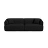 Campi 4-Sitzer Sofa aus Strukturierter Stoff in Schwarz (Moly 99), 255x90x70 cm von Cosmopolitan Design – Bild 1