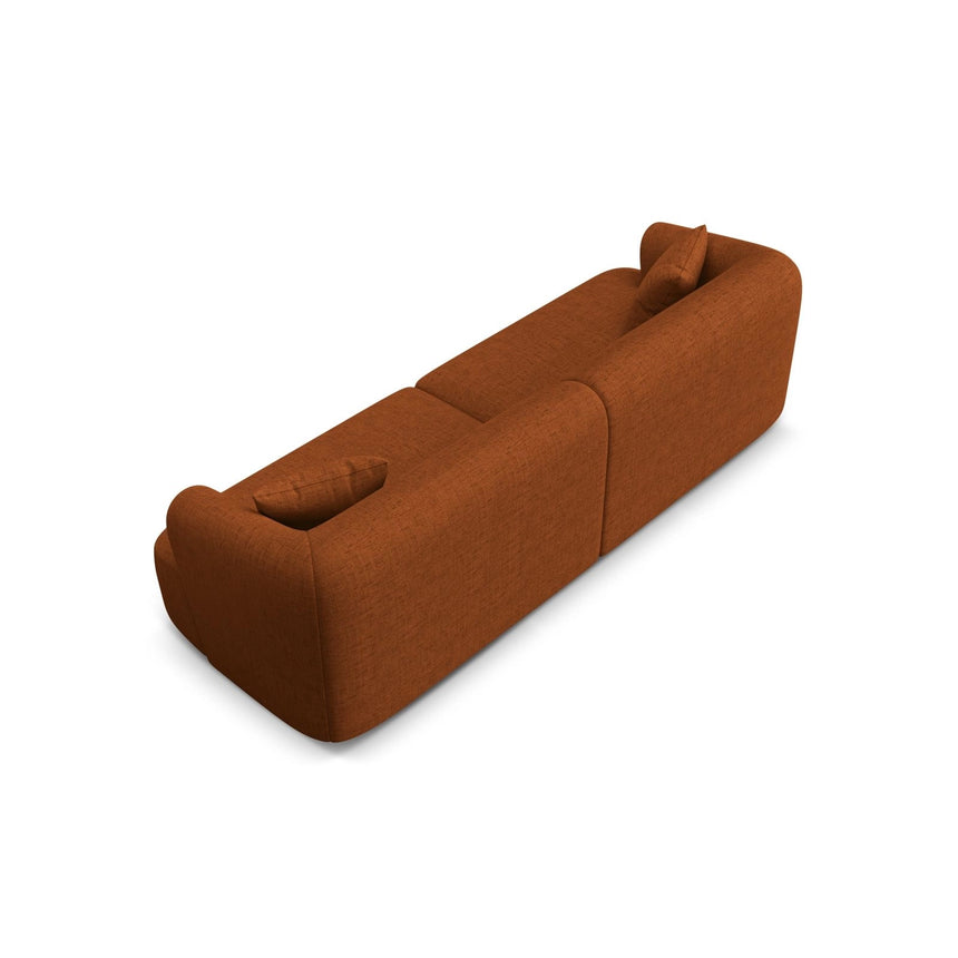 Campi 4-Sitzer Sofa aus Strukturierter Stoff in Ziegelstein (Moly 54), 255x90x70 cm von Cosmopolitan Design – Bild 6