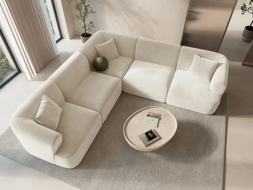 Campi 6-Sitzer Ecksofa, symmetrisch, aus Samt, Cord oder Strukturstoff, 255x255x70 cm von Cosmopolitan Design – Bild 2