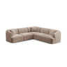 Campi 6-Sitzer Ecksofa, symmetrisch, aus Samt in Dunkelbeige (Vogue 3), 255x255x70 cm von Cosmopolitan Design – Bild 4