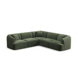 Campi 6-Sitzer Ecksofa, symmetrisch, aus Samt in Grün (Vogue 11), 255x255x70 cm von Cosmopolitan Design – Bild 4