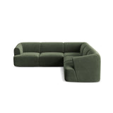 Campi 6-Sitzer Ecksofa, symmetrisch, aus Samt in Grün (Vogue 11), 255x255x70 cm von Cosmopolitan Design – Bild 5