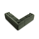 Campi 6-Sitzer Ecksofa, symmetrisch, aus Samt in Grün (Vogue 11), 255x255x70 cm von Cosmopolitan Design – Bild 6