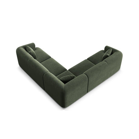 Campi 6-Sitzer Ecksofa, symmetrisch, aus Samt in Grün (Vogue 11), 255x255x70 cm von Cosmopolitan Design – Bild 6