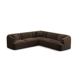 Campi 6-Sitzer Ecksofa, symmetrisch, aus Samt in Schokolade (Vogue 6), 255x255x70 cm von Cosmopolitan Design – Bild 4