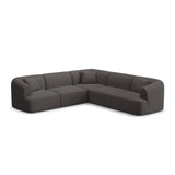 Campi 6-Sitzer Ecksofa, symmetrisch, aus Strukturierter Stoff in Grau (Moly 85), 255x255x70 cm von Cosmopolitan Design – Bild 1