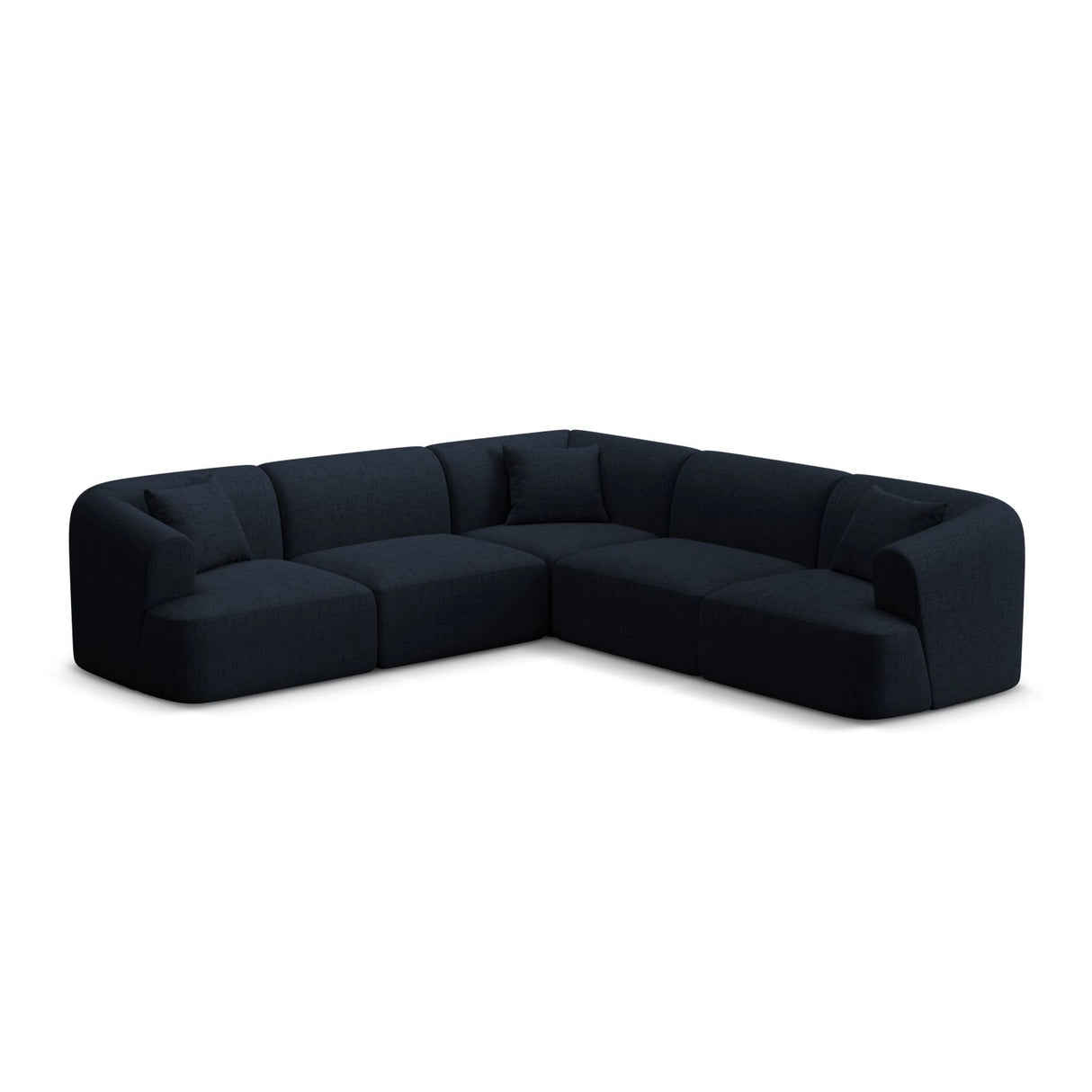 Campi 6-Sitzer Ecksofa, symmetrisch, aus Strukturierter Stoff in Königsblau (Moly 79), 255x255x70 cm von Cosmopolitan Design – Bild 1