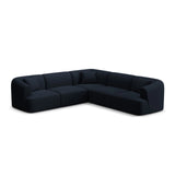 Campi 6-Sitzer Ecksofa, symmetrisch, aus Strukturierter Stoff in Königsblau (Moly 79), 255x255x70 cm von Cosmopolitan Design – Bild 1