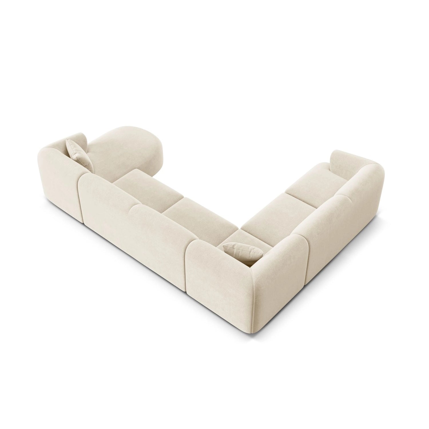 Campi 7-Sitzer Panorama Ecksofa, Linke Seite, aus Samt, Cord oder Strukturstoff, 330x255x70 cm von Cosmopolitan Design – Bild 6