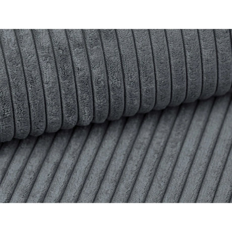 Campi 7-Sitzer Panorama Ecksofa, Rechte Seite, aus Cord in Dunkelgrau (Lincoln 94D), Beine aus Schwarzes Plastik, 330x255x70 cm von Cosmopolitan Design – Bild 7