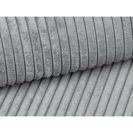 Campi 7-Sitzer Panorama Ecksofa, Rechte Seite, aus Cord in Silber (Lincoln 84D), Beine aus Schwarzes Plastik, 330x255x70 cm von Cosmopolitan Design – Bild 7