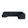 Campi 7-Sitzer Panorama Ecksofa, Rechte Seite, aus Strukturierter Stoff in Königsblau (Moly 79), Beine aus Schwarzes Plastik, 330x255x70 cm von Cosmopolitan Design – Bild 1