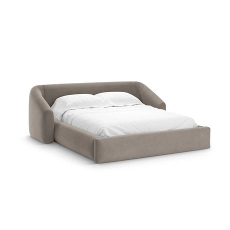 Campi Bett mit Kopfteil und Stauraum aus Samt in Cappuccino (Bluvel 40), 200x140 cm von Cosmopolitan Design – Bild 1