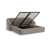 Campi Bett mit Kopfteil und Stauraum aus Samt in Cappuccino (Bluvel 40), 200x180 cm von Cosmopolitan Design – Bild 4