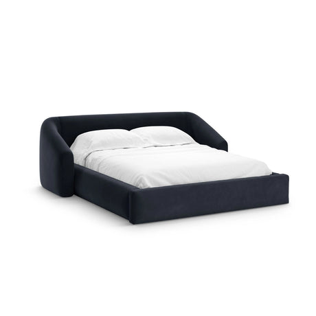 Campi Bett mit Kopfteil und Stauraum aus Samt in Dunkelblau (Bluvel 89), 200x160 cm von Cosmopolitan Design – Bild 1