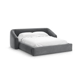 Campi Bett mit Kopfteil und Stauraum aus Samt in Grau (Bluvel 14), 200x200 cm von Cosmopolitan Design – Bild 1