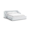 Campi Bett mit Kopfteil und Stauraum aus Strukturierter Stoff in Hellgrau (Moly 70), 200x160 cm von Cosmopolitan Design – Bild 1