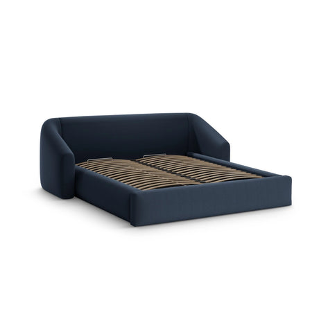 Campi Bett mit Kopfteil und Stauraum aus Strukturierter Stoff in Königsblau (Moly 79), 200x140 cm von Cosmopolitan Design – Bild 3