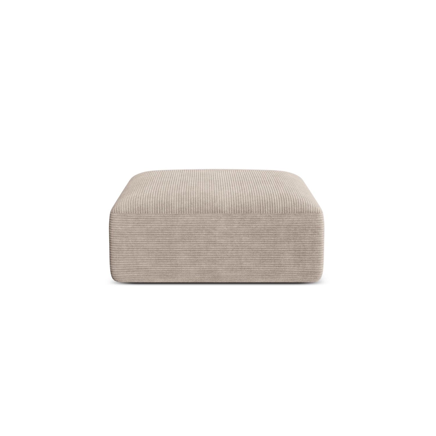 Campi Pouf aus Cord in Cappuccino (Lincoln 09D), 90x90x40 cm von Cosmopolitan Design – Bild 1