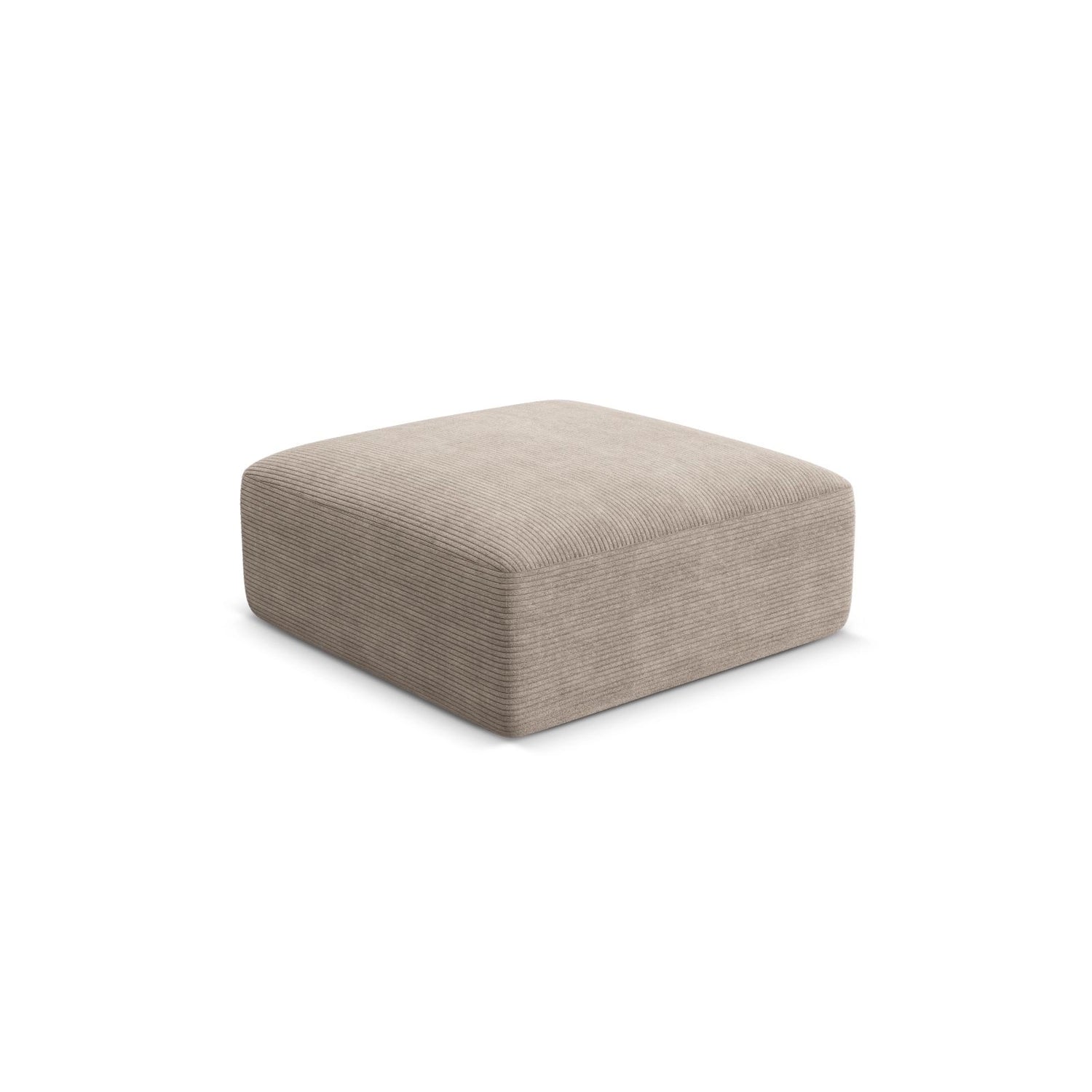 Campi Pouf aus Cord in Cappuccino (Lincoln 09D), 90x90x40 cm von Cosmopolitan Design – Bild 3