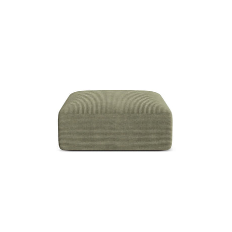 Campi Pouf aus Cord in Moosgrün (Lincoln 37D), 90x90x40 cm von Cosmopolitan Design – Bild 1