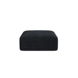Campi Pouf aus Cord in Schwarz (Lincoln 100D), 90x90x40 cm von Cosmopolitan Design – Bild 1