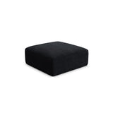 Campi Pouf aus Cord in Schwarz (Lincoln 100D), 90x90x40 cm von Cosmopolitan Design – Bild 3