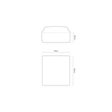 Campi Pouf aus Samt in Grau (Vogue 15), 90x90x40 cm von Cosmopolitan Design – Bild 3