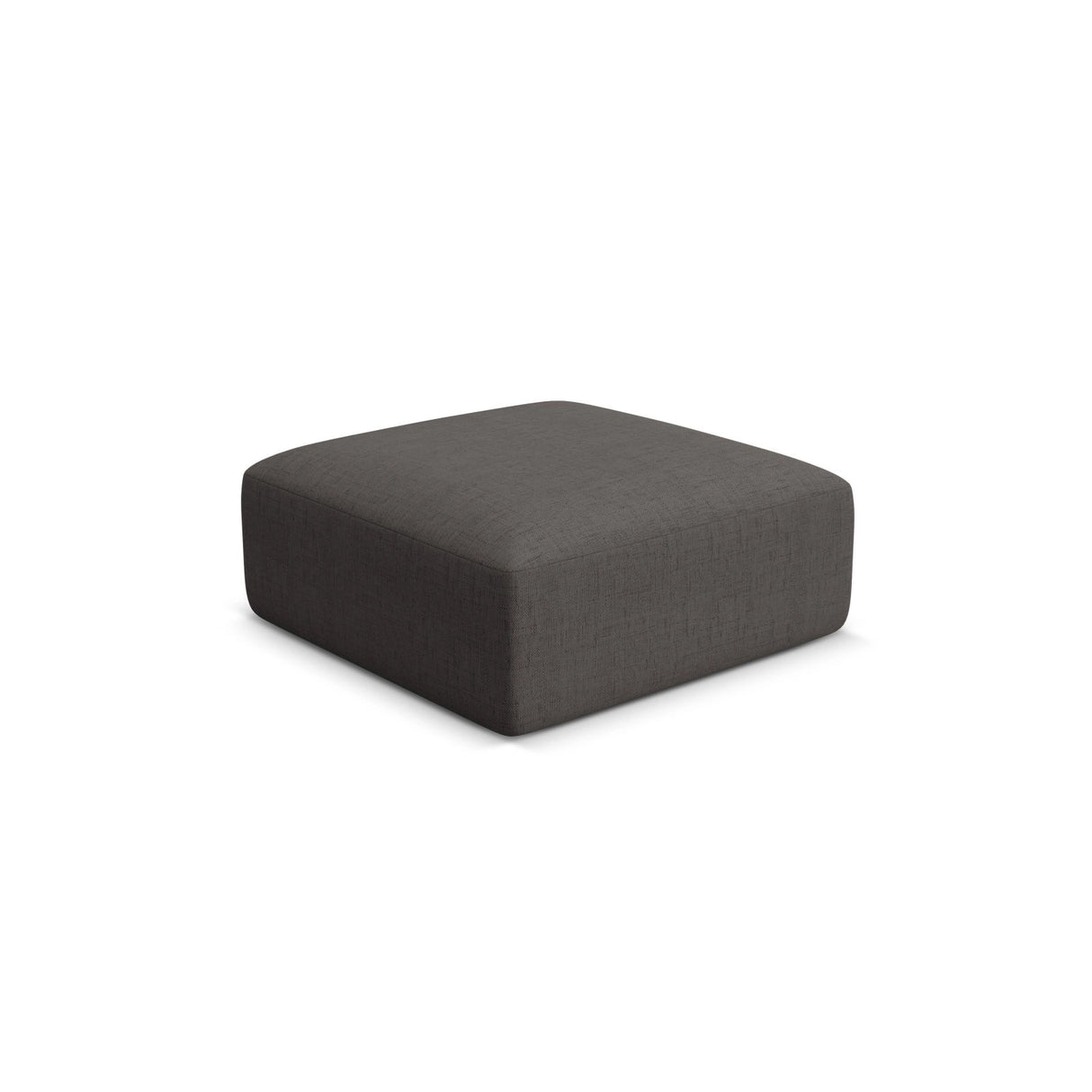 Campi Pouf aus Strukturierter Stoff in Grau (Moly 85), 90x90x40 cm von Cosmopolitan Design – Bild 3