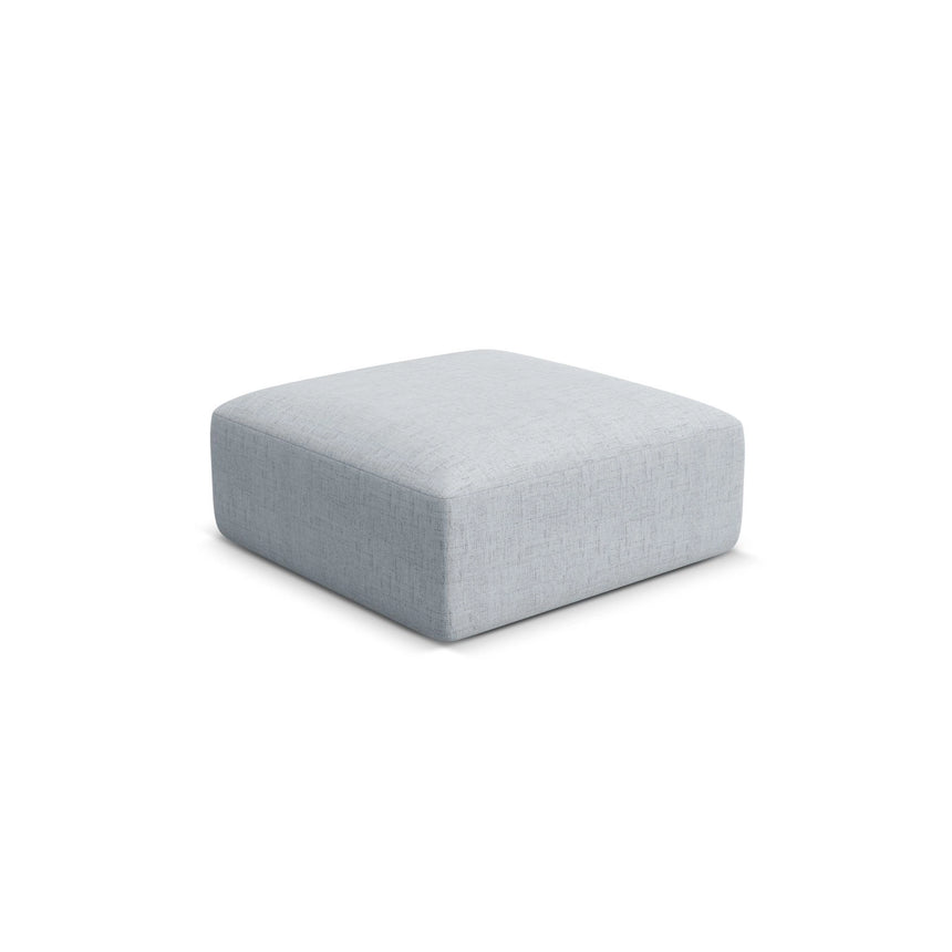 Campi Pouf aus Strukturierter Stoff in Hellgrau (Moly 70), 90x90x40 cm von Cosmopolitan Design – Bild 3