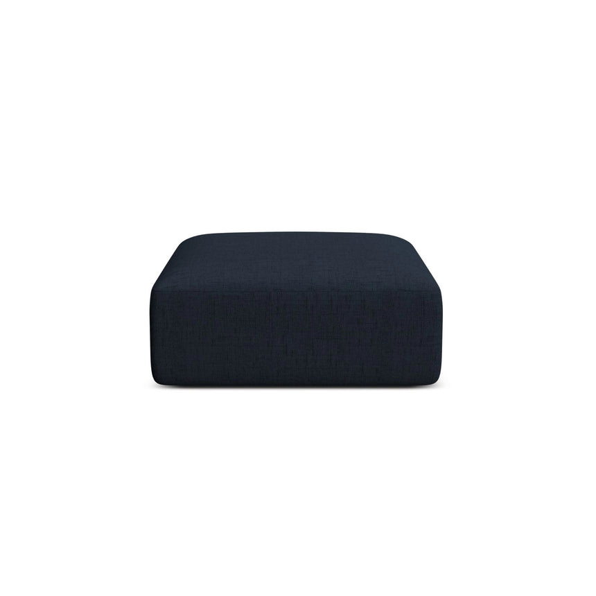 Campi Pouf aus Strukturierter Stoff in Königsblau (Moly 79), 90x90x40 cm von Cosmopolitan Design – Bild 1