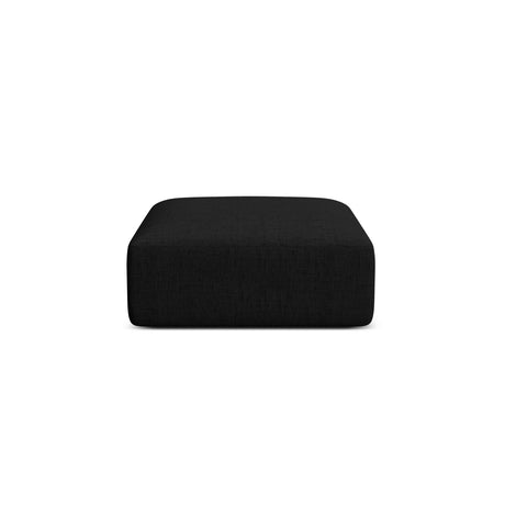 Campi Pouf aus Strukturierter Stoff in Schwarz (Moly 99), 90x90x40 cm von Cosmopolitan Design – Bild 1