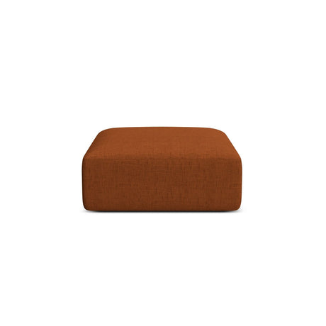 Campi Pouf aus Strukturierter Stoff in Ziegelstein (Moly 54), 90x90x40 cm von Cosmopolitan Design – Bild 1