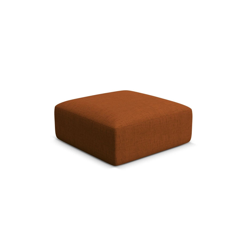 Campi Pouf aus Strukturierter Stoff in Ziegelstein (Moly 54), 90x90x40 cm von Cosmopolitan Design – Bild 3