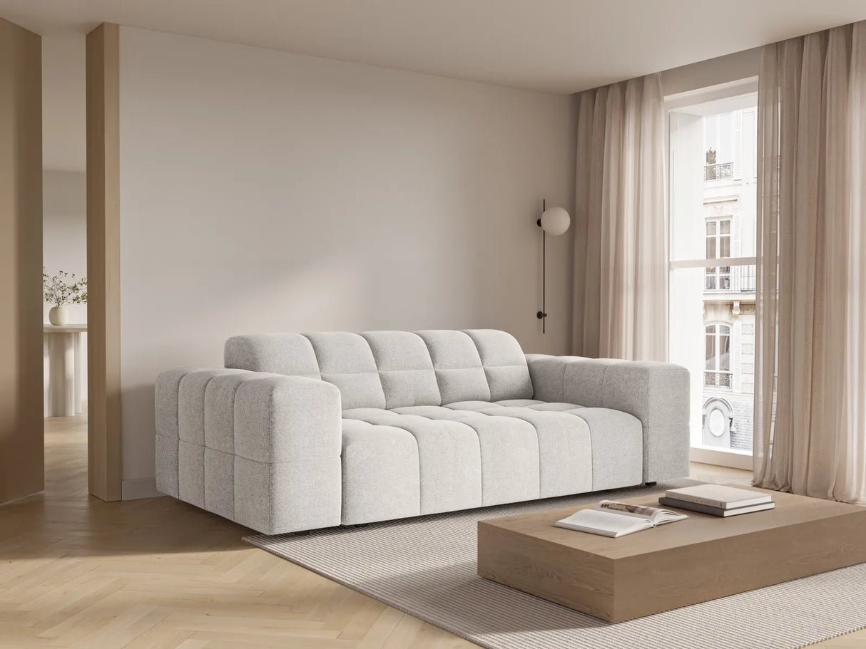 Chicago 2-Sitzer Sofa aus Chenille in Hellgrau (Haga 06), 175x102x70 cm von Cosmopolitan Design – Bild 2