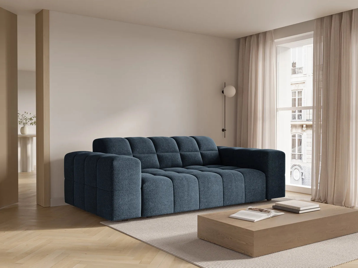 Chicago 2-Sitzer Sofa aus Chenille in Königsblau (Haga 86), 175x102x70 cm von Cosmopolitan Design – Bild 2