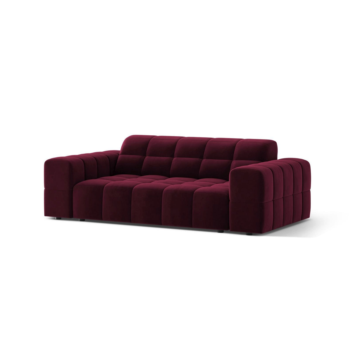 Chicago 2-Sitzer Sofa aus Samt in Burgund (Venus 2932), 178x102 cm von Cosmopolitan Design – Bild 3