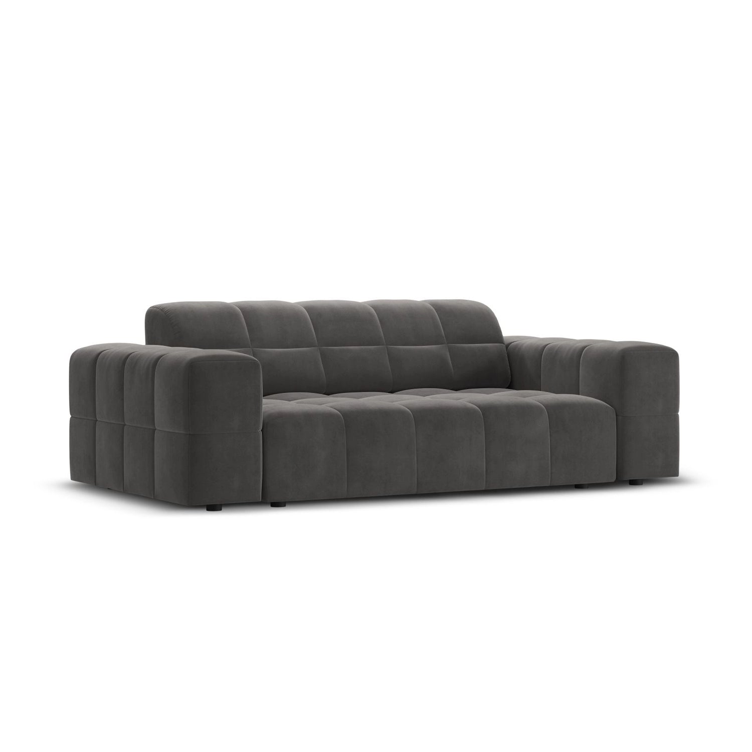 Chicago 2-Sitzer Sofa aus Samt in Grau (Bluvel 14), 175x102x70 cm von Cosmopolitan Design – Bild 4