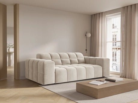 Chicago 2-Sitzer Sofa aus Samt in Hellbeige (Bluvel 22), 175x102x70 cm von Cosmopolitan Design – Bild 2