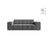 Chicago 2-Sitzer Sofa aus Samt in Hellgrau (Venus 2929), 178x102 cm von Cosmopolitan Design – Bild 1