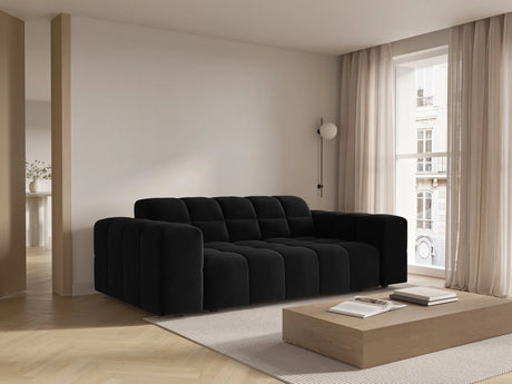 Chicago 2-Sitzer Sofa aus Samt in Schwarz (Bluvel 19), 175x102x70 cm von Cosmopolitan Design – Bild 2