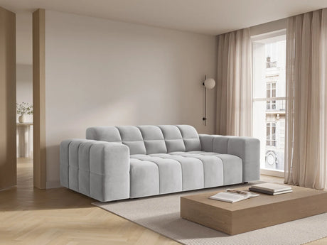 Chicago 2-Sitzer Sofa aus Samt in Silber (Bluvel 03), 175x102x70 cm von Cosmopolitan Design – Bild 2