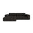 Chicago 3-Sitzer Ecksofa, Linke Seite, aus Chenille in Anthrazit (Eden 21 Black), 234x167 cm von Cosmopolitan Design – Bild 1