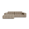 Chicago 3-Sitzer Ecksofa, Linke Seite, aus Chenille in Dunkelbeige (Eden 4 Beige), 234x167 cm von Cosmopolitan Design – Bild 1